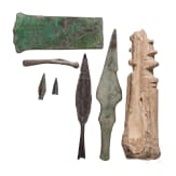 Sieben vor- und fr&uuml;hgeschichtliche Objekte aus Kupfer, Bronze, Eisen und Bein, 4. Jtsdt. v. Chr. - 3. Jhdt. n. Chr.