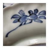 Set von neun blau-wei&szlig;en Tassen mit sieben Untertassen, China, Qing Dynastie