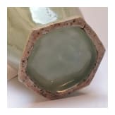 A Chinese hexagonal faceted celadon Meiping vase, probably Ming Dystany