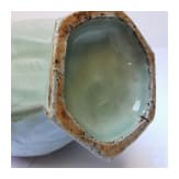 A Chinese hexagonal faceted celadon Meiping vase, probably Ming Dystany