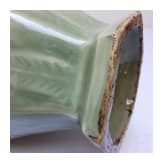 A Chinese hexagonal faceted celadon Meiping vase, probably Ming Dystany