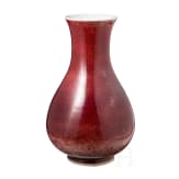 A large oxblood glazed Yuhuchunping Vase, China, probably Kangxi to Qianlong Period, 18th century