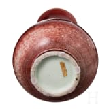 A large oxblood glazed Yuhuchunping Vase, China, probably Kangxi to Qianlong Period, 18th century