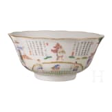 Famille-Rose-Schale, China, wohl Xianfeng-Periode (1831-1861), um 1850