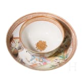 Famille-Rose Tasse mit Untertasse, China, wohl Yongzheng/Qianlong Periode (18. Jhdt).