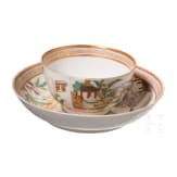 Famille-Rose Tasse mit Untertasse, China, wohl Yongzheng/Qianlong Periode (18. Jhdt).