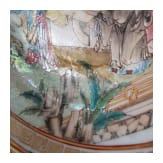 Famille-Rose Tasse mit Untertasse, China, wohl Yongzheng/Qianlong Periode (18. Jhdt).