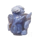 A Chinese vase cut from blue agate, 19th century