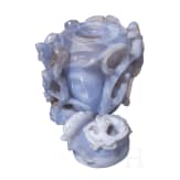 A Chinese vase cut from blue agate, 19th century