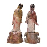 Two soapstone scholar figures, China, 20th century