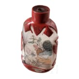 A Canton Fan in Lacquer Case and a Snuff Bottle, China, second half of the 19th century and 20th century