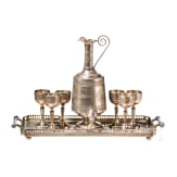 An Armenian silver liqueur set, ca. 1920
