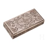A Persian engraved silver box, 20th century