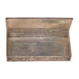A Persian engraved silver box, 20th century