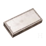 A Persian engraved silver box, 20th century
