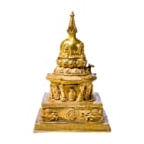A Buddhist Stupa with Buddha Figures, probably Nepal