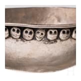 A Tibetan ritual bowl (kapala) and a small travelling altar (Gau), 20th century