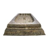 A large Thai bronze plaque showing the footprint of Buddha (Buddhapada), 18th/19th century
