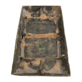 A large Thai bronze plaque showing the footprint of Buddha (Buddhapada), 18th/19th century