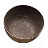 Silver bowl with all-over floral and figurative decoration on the exterior, niello and gilding, Thailand, 19th century.