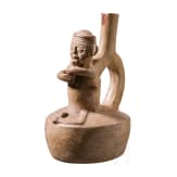 Pr&auml;kolumbisches, fig&uuml;rliches Gef&auml;&szlig;, peruanische Nordk&uuml;ste, wohl Moche-Kultur, 4. - 8. Jhdt.