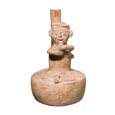 Pr&auml;kolumbisches, fig&uuml;rliches Gef&auml;&szlig;, peruanische Nordk&uuml;ste, wohl Moche-Kultur, 4. - 8. Jhdt.
