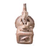 A Pre-Columbian clay vessel with erotic scene, Peru, probably Moche culture, 4th - 8th century