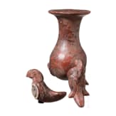 Pr&auml;kolumbische Vase mit Vogelf&uuml;&szlig;en, peruanische Nordk&uuml;ste, wohl Moche-Kultur, 4. - 8. Jhdt.