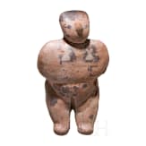 A Pre-Columbian clay figure, Peru, probably Nazca, 3rd - 8th century
