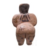 A Pre-Columbian clay figure, Peru, probably Nazca, 3rd - 8th century