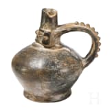 Pr&auml;kolumbisches Figurengef&auml;&szlig; und Figur, Peru, Lambayeque, Chimu-Kultur, wohl 11. - 15. Jhdt.