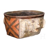 Fig&uuml;rliche Tonschale, Peru, Shipibo, Anfang des 20. Jhdts.