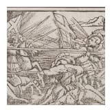 Holzschnitt mit Schlachtenszene, Basel, um 1560