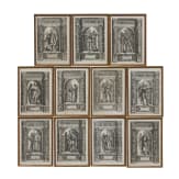 Elf Kupferstiche aus "Armamentarium Heroicum ", 1601/1603