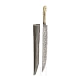 A silver damascened knife, Balkans, 19th century