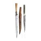 Two Balkan Turkish bicak, 19th century