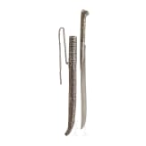 A Cretan silver mounted yatagan with wootz blade, late 18th century