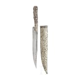 An Ottoman bicak with silver filigree handle, 19th century