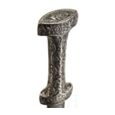 An Ottoman silver-mounted Khanjar with gold damascened, 16th century blade