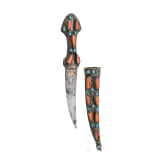 An Ottoman small ornamental dagger, late 19th century