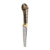 An Ottoman gold-damascened kard, 18th century