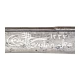 An Ottoman yatagan with silver inlaid blade, dated 1771