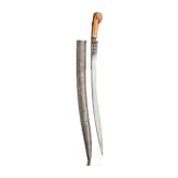 An Ottoman yatagan with walrus grips, late 18th century