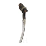 An Ottoman silver-damascened yatagan, dated 1861