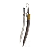 An Ottoman yatagan with a blade inlaid with silver, Ottoman, 19th century