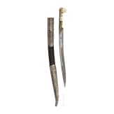 An Ottoman silver mounted boy's yatagan, 19th century