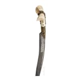 An Ottoman silver mounted boy's yatagan, 19th century