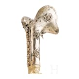 An Ottoman nickel-silver mounted yatagan, 19th century