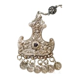 An Ottoman nickel-silver mounted yatagan, 19th century