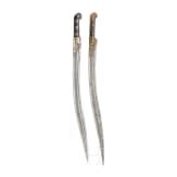 Two Ottoman yatagans, 19th century
